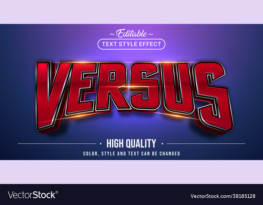 Editable text style effect - versus