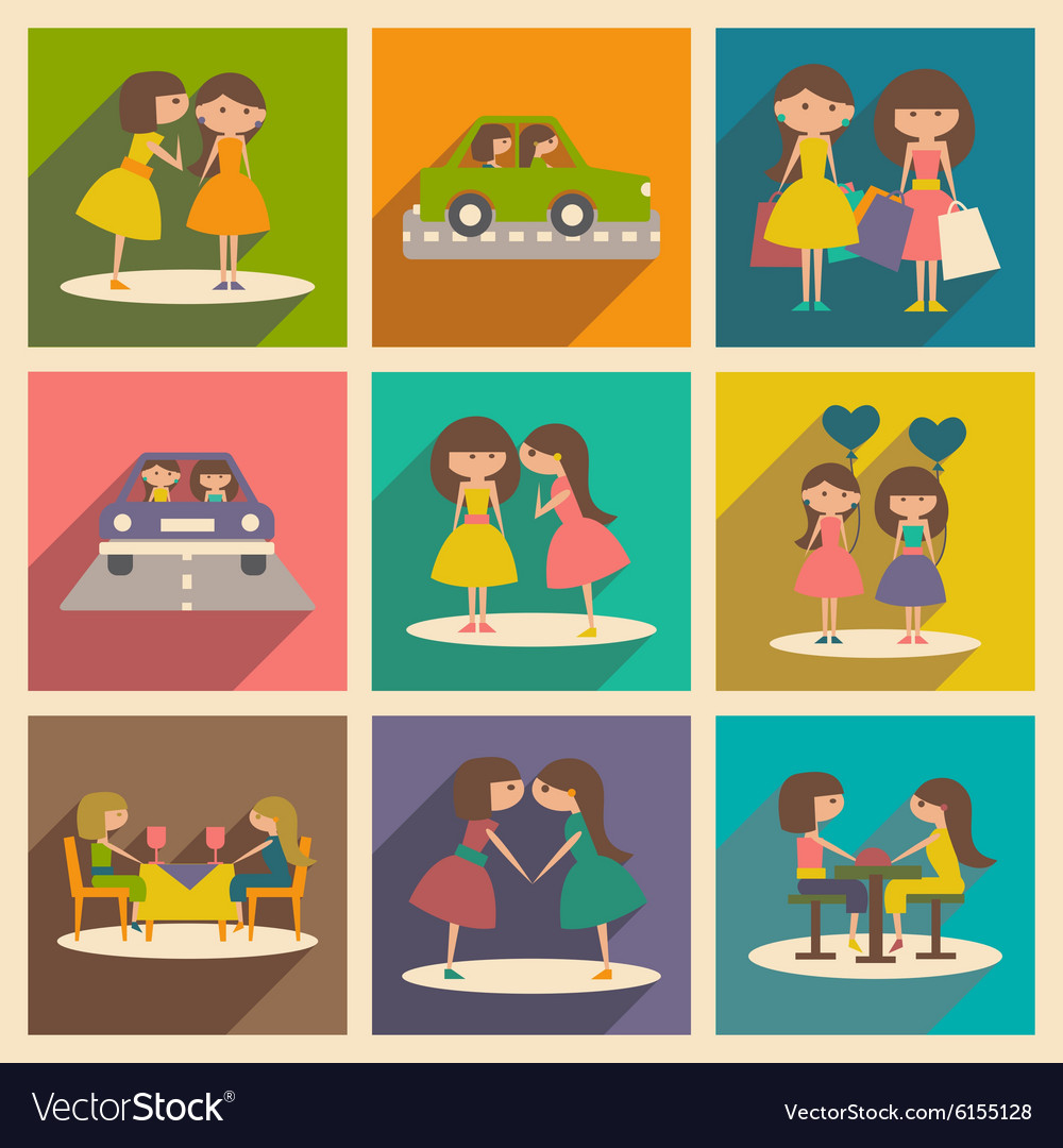 Flat with shadow concept and mobile application