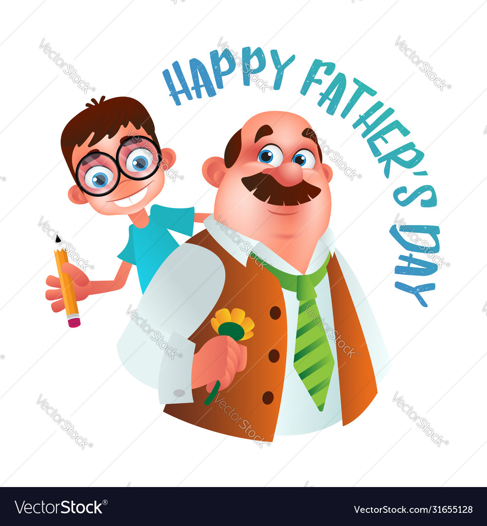 Greeting card to happy fathers day dad