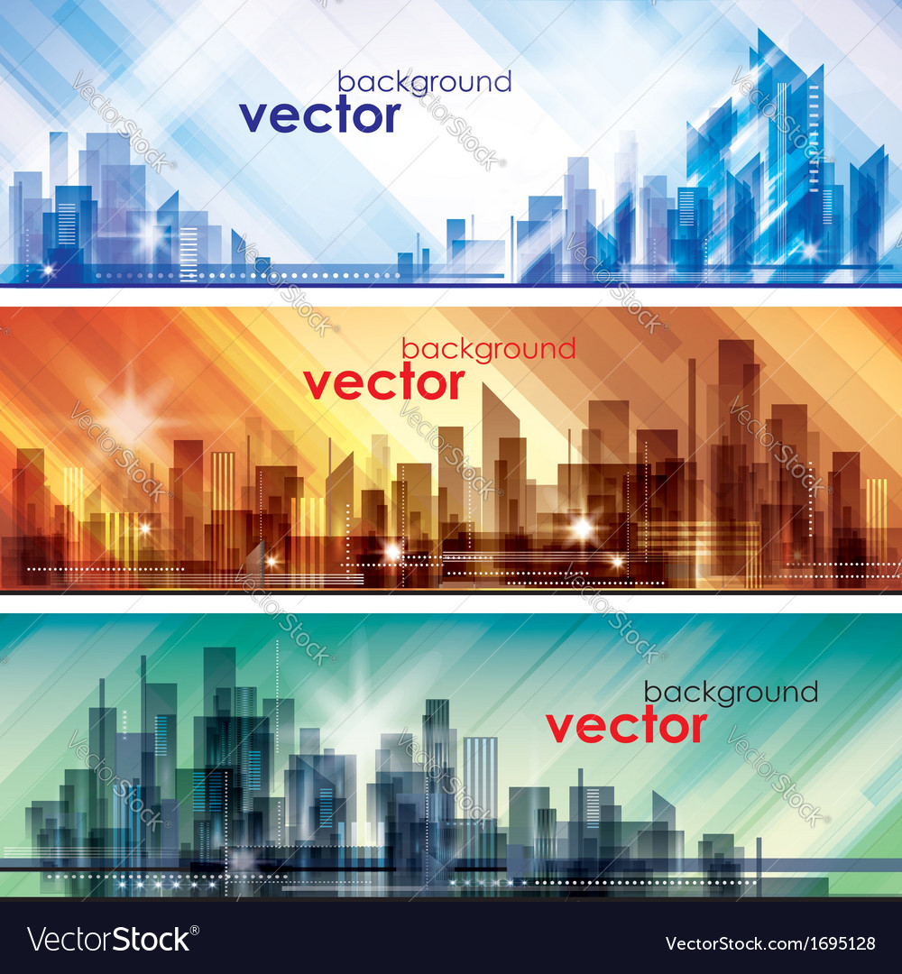 Modern cityscape concept background Royalty Free Vector