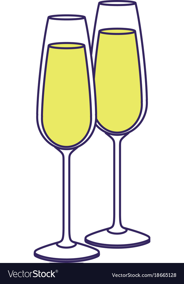 Pair of champagne glass cheers drink celebration