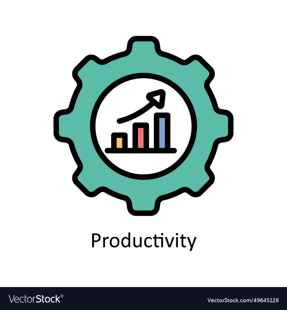 Productivity Filled Outline Icon Design I Vector Image