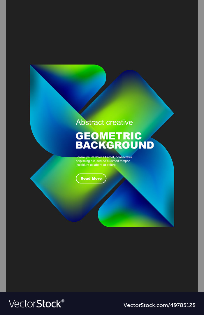 Square and triangle design with fluid gradients vector image Square and triangle design with fluid gradients