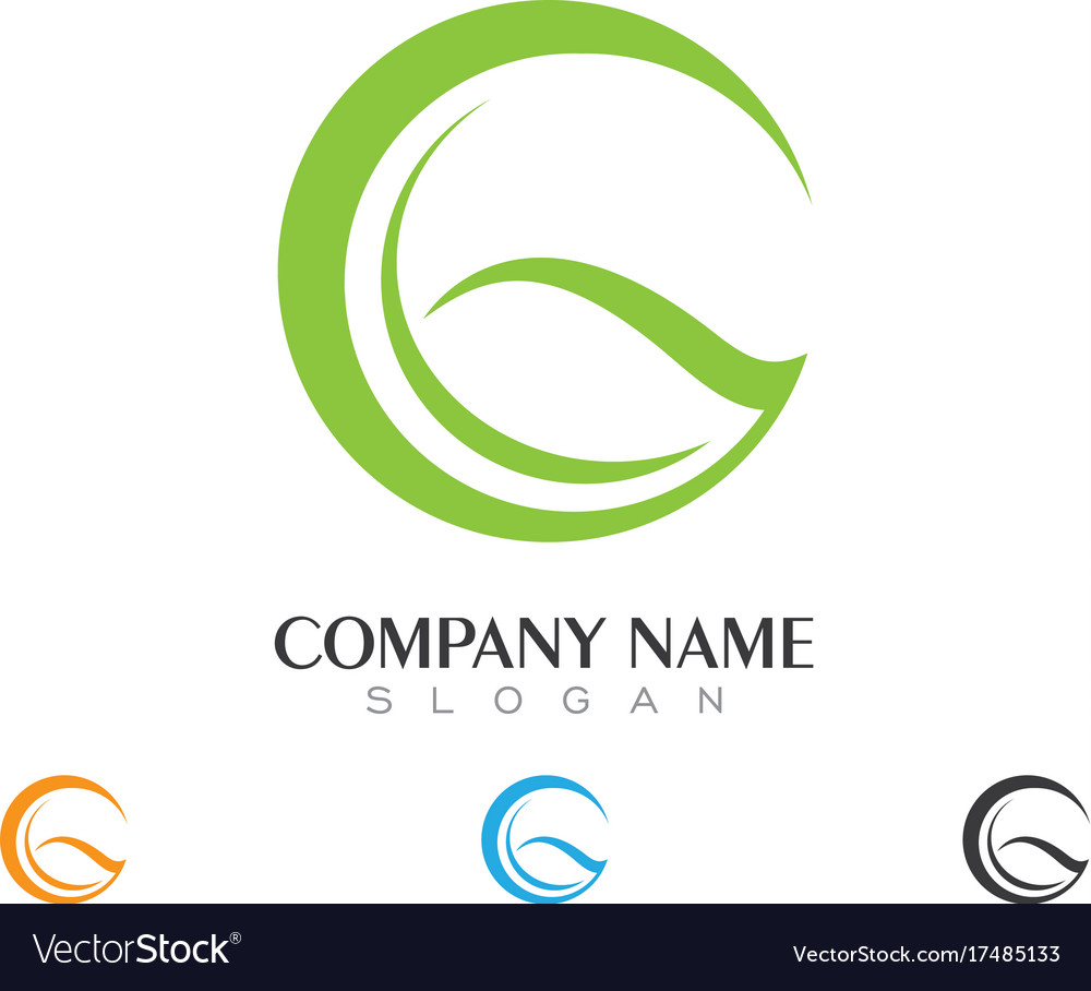 Eco tree leaf logo template