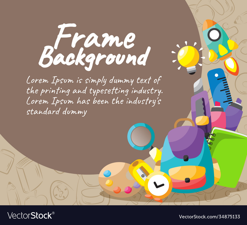 Education frame background concept design