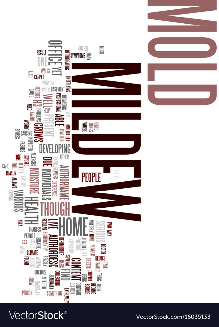 Mold and mildew text background word cloud concept
