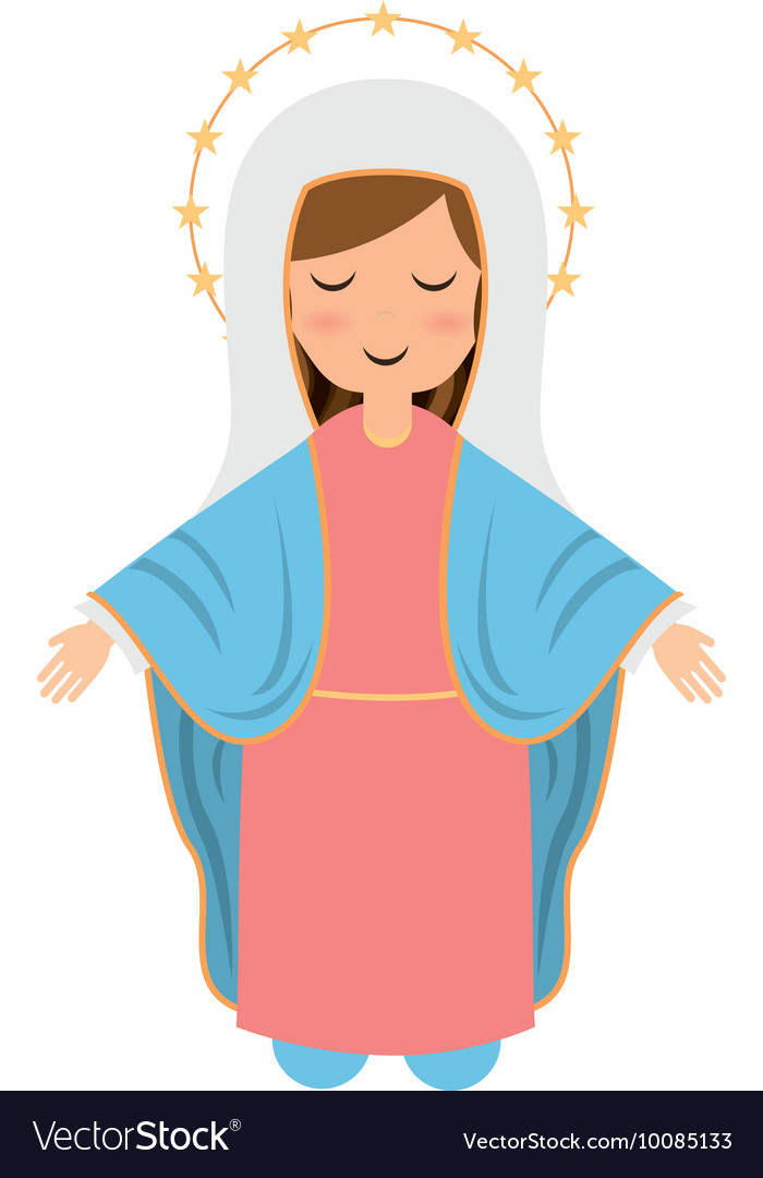 Virgin mary cute icon