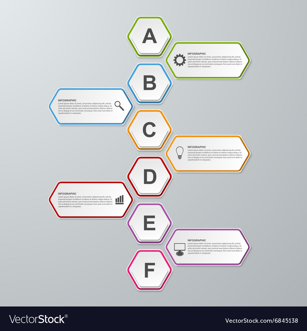 Abstract 3d hexagon business options infographics