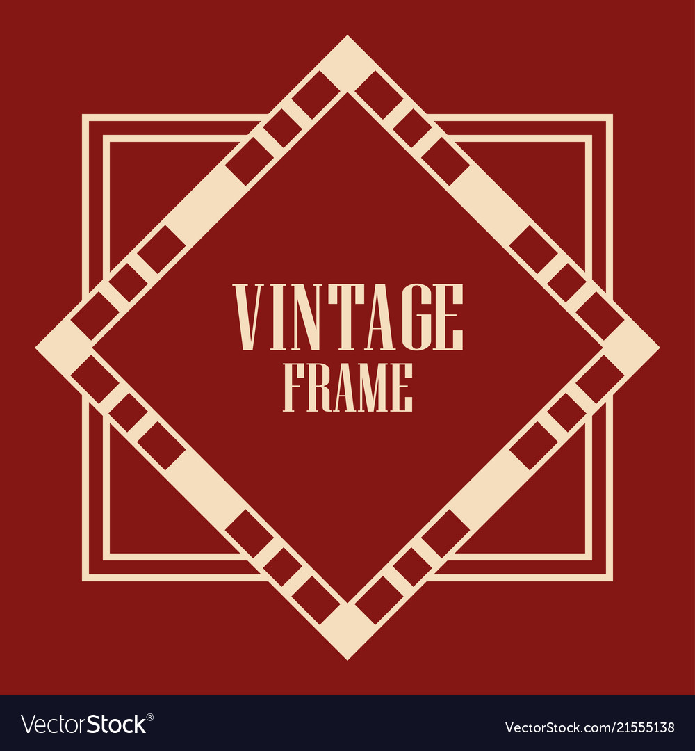 Art deco frame Royalty Free Vector Image - VectorStock