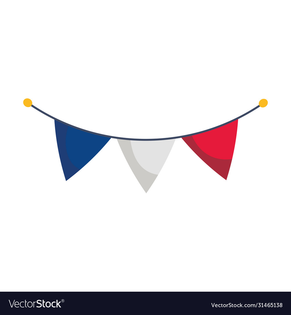 Blue white and red banner pennant design Vector Image