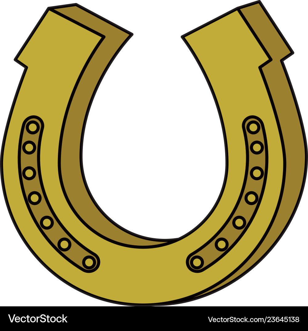 Horseshoe lucky isolated icon Royalty Free Vector Image