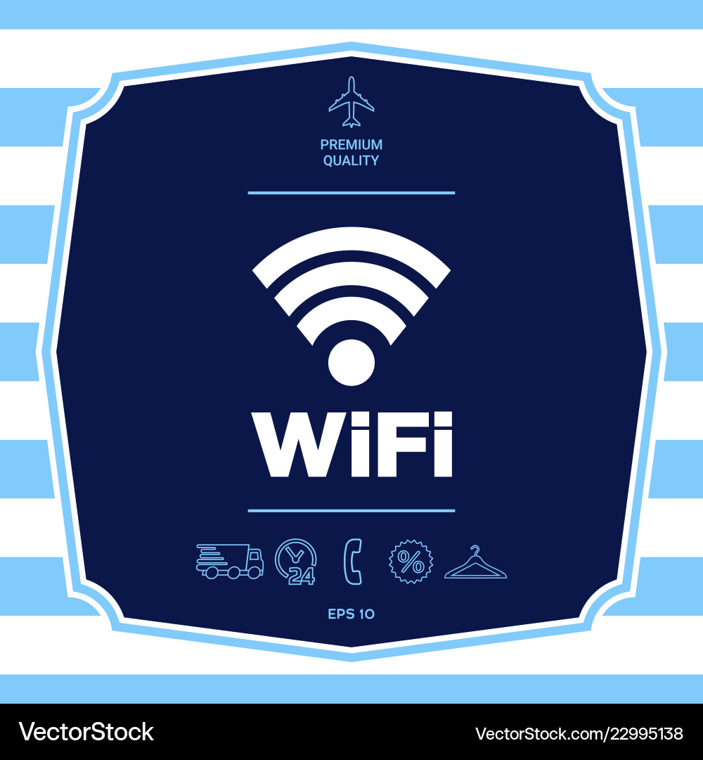 Internet connection symbol icon graphic elements Vector Image