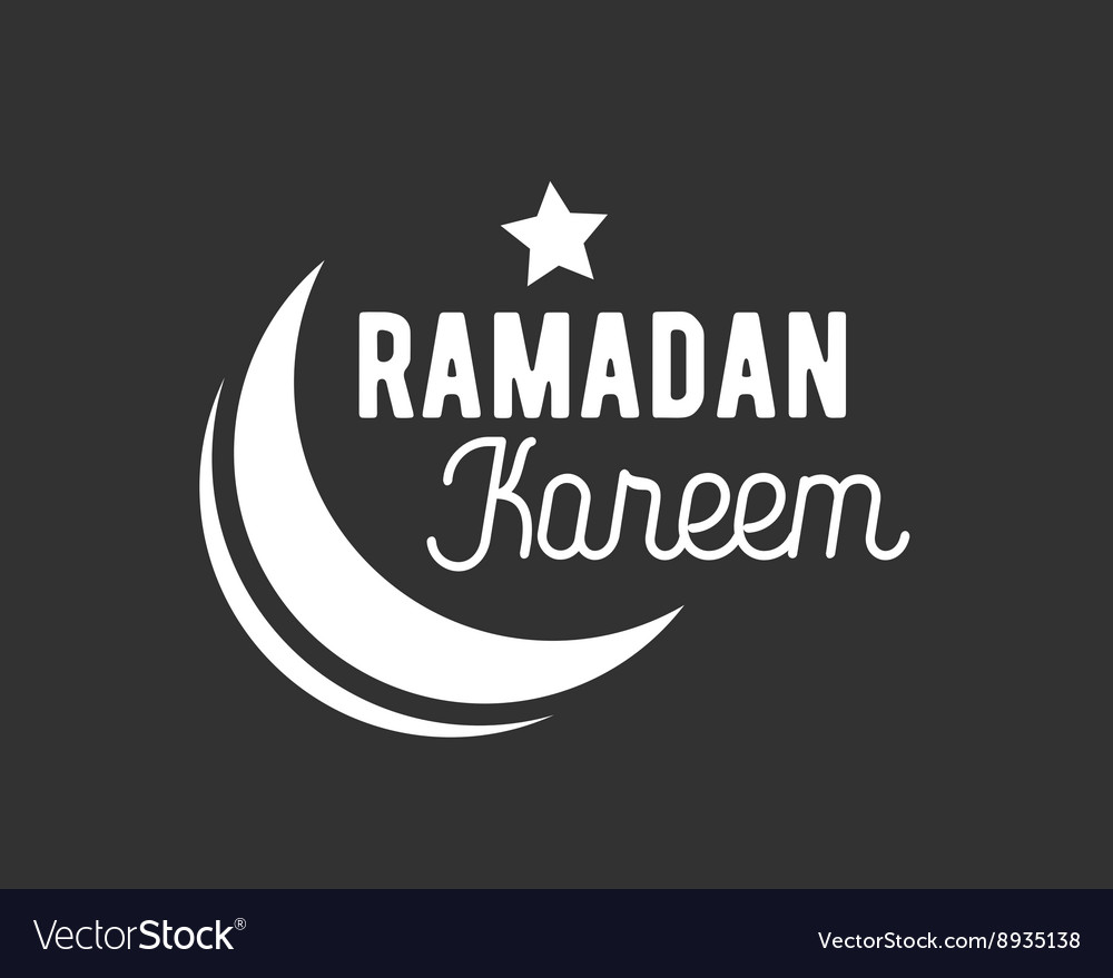 Ramadan kareem begrüßt typografisches Design