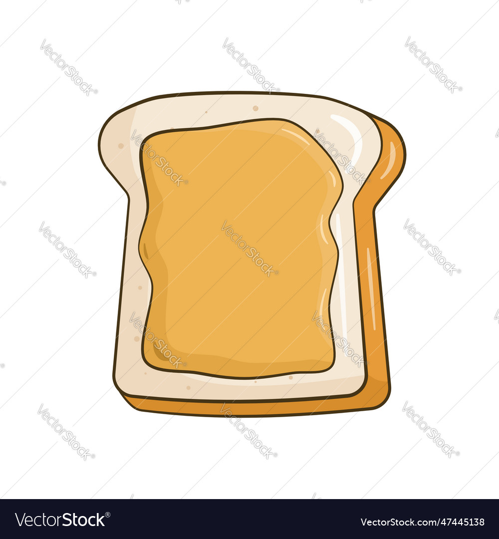 Slice of bread with peanut butter