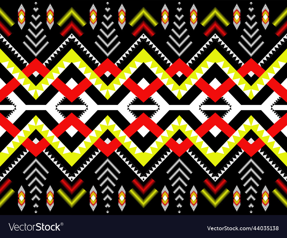 Traditional ethnic geometric fabric pattern