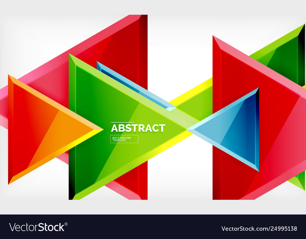 Triangular low poly background design vector image Triangular low poly background design