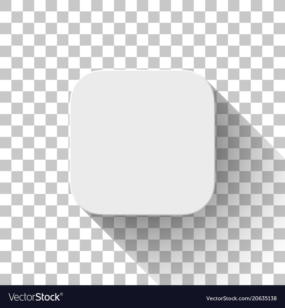 White Technology App Icon Blank Template Vector Image