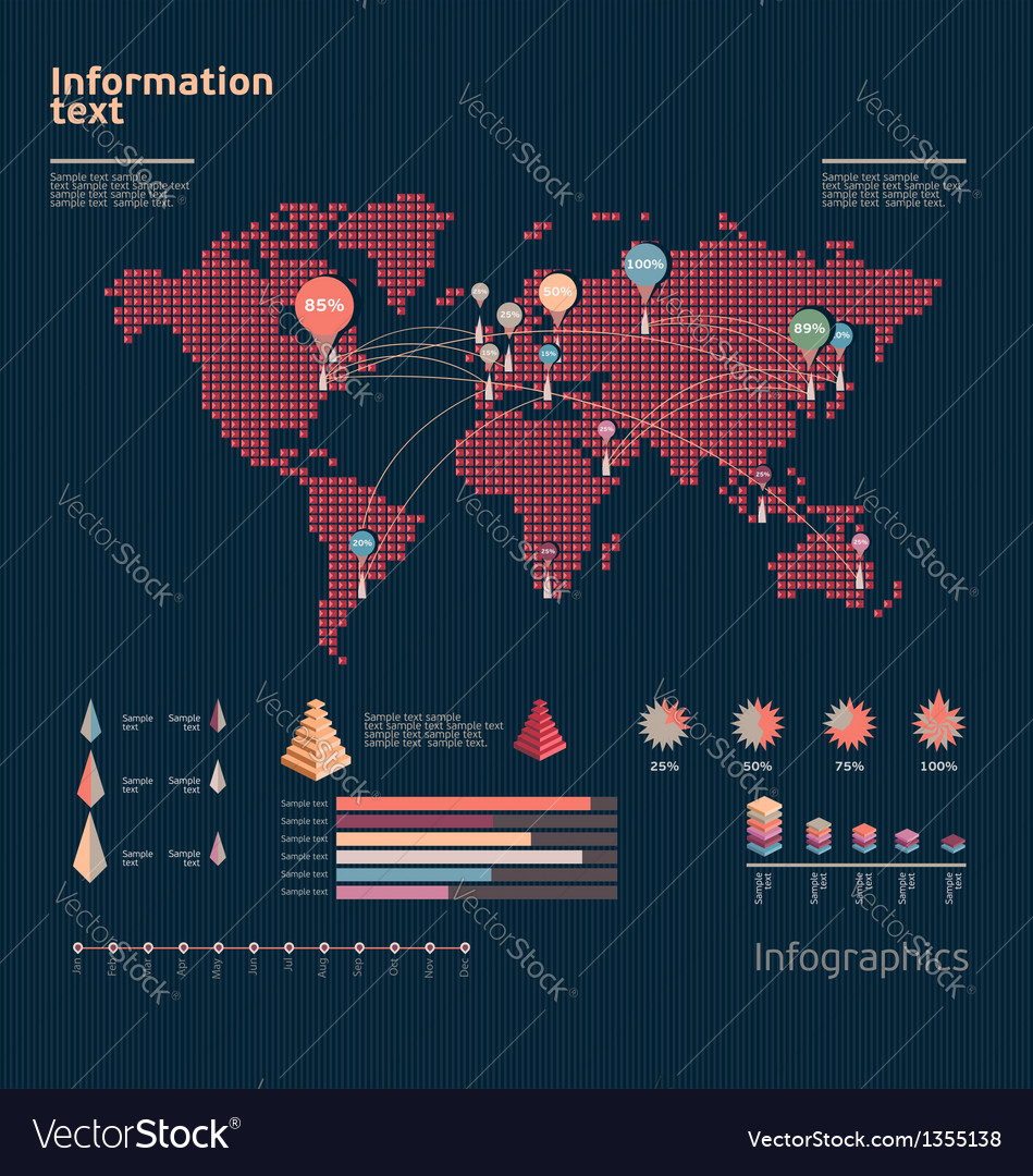 World map infographic