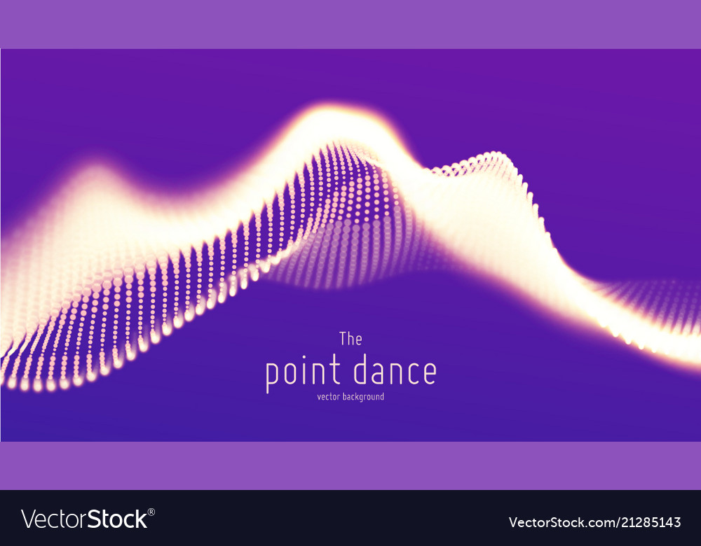 Abstrakte violette Teilchenwellenpunkte Array vector image Abstrakte violette Teilchenwellenpunkte Array