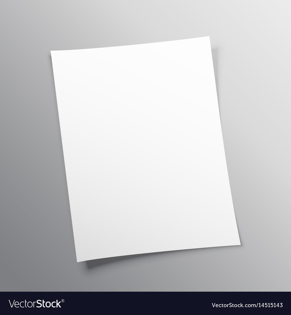 Blank Paper Mockup Design Royalty Free Vector Image 6967