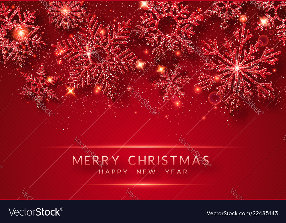 Christmas background with shining golden Vector Image