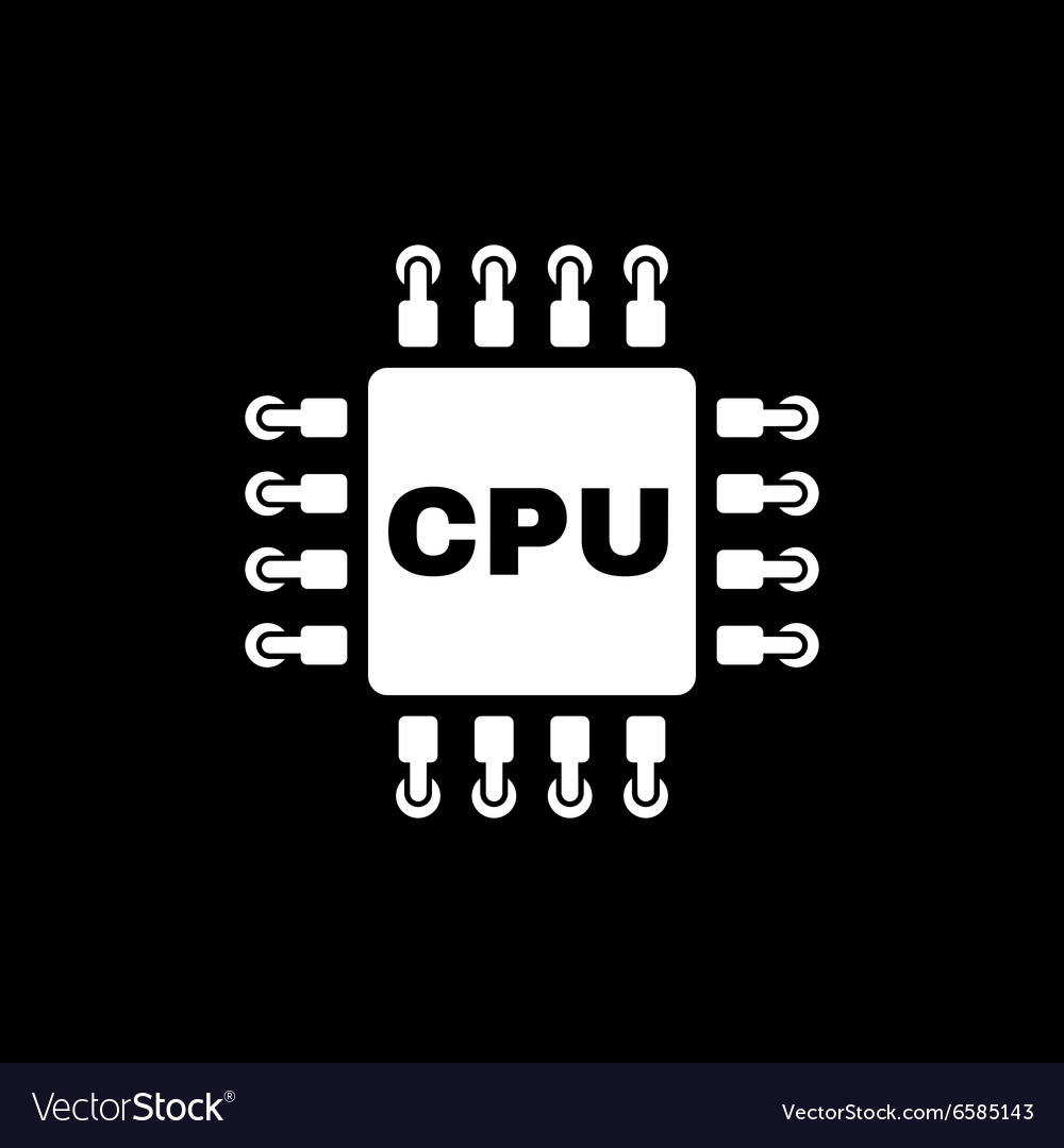 Cpu icon microprocessor and processor symbol