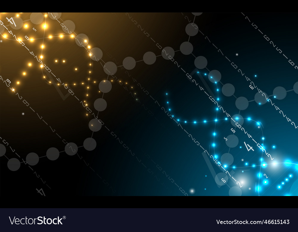 Dna and medical technology background vector image Dna and medical technology background