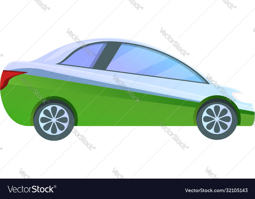 Friendly hybrid car icon cartoon style Royalty Free Vector Friendly hybrid car icon cartoon style Royalty Free Vector