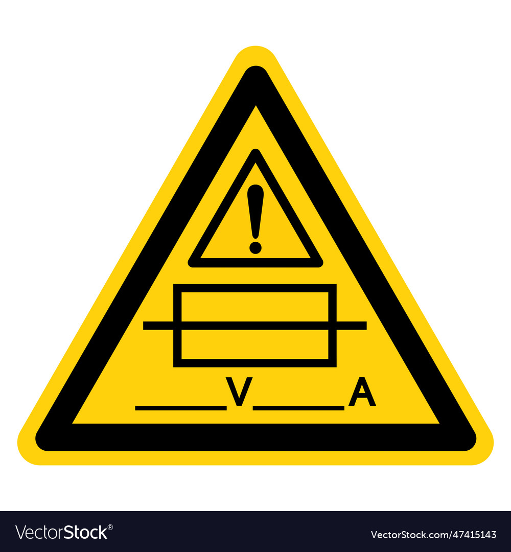 Fuse writable symbol sign isolate on white Vector Image