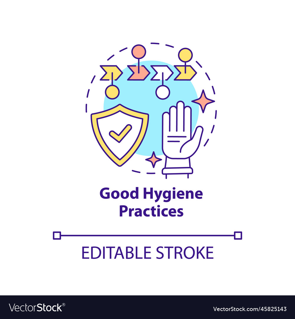 Good hygiene practices concept icon Royalty Free Vector