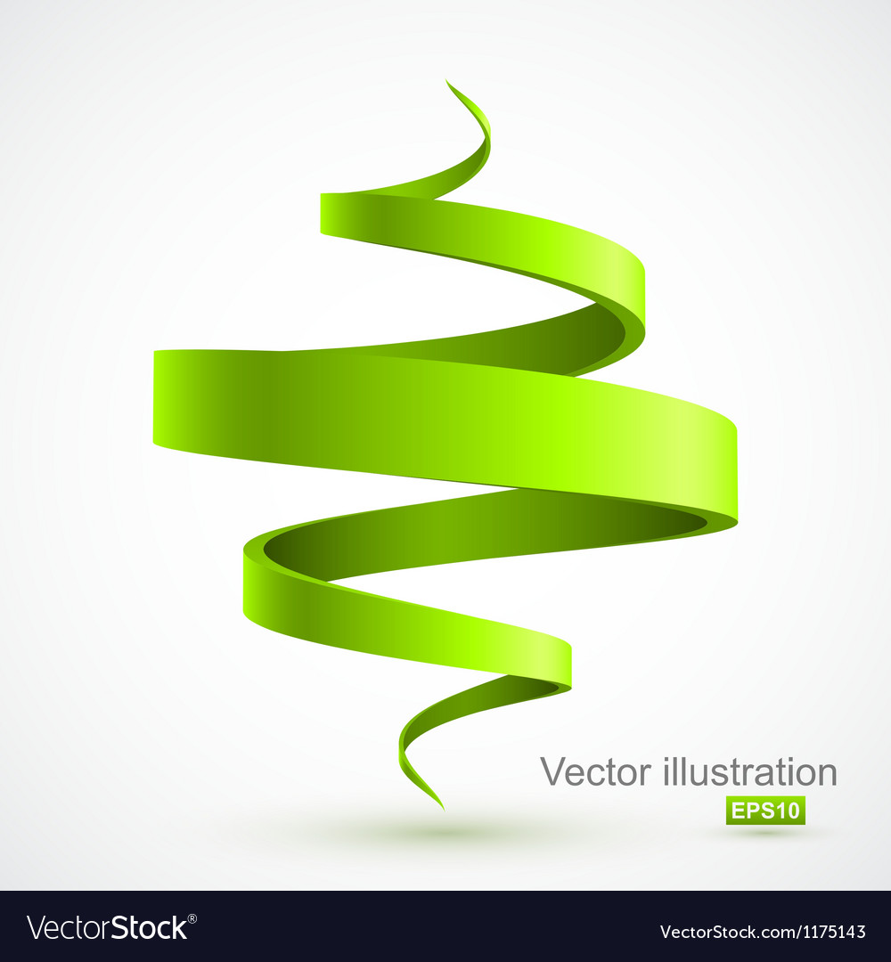 Green Spiral 3d Royalty Free Vector Image Vectorstock