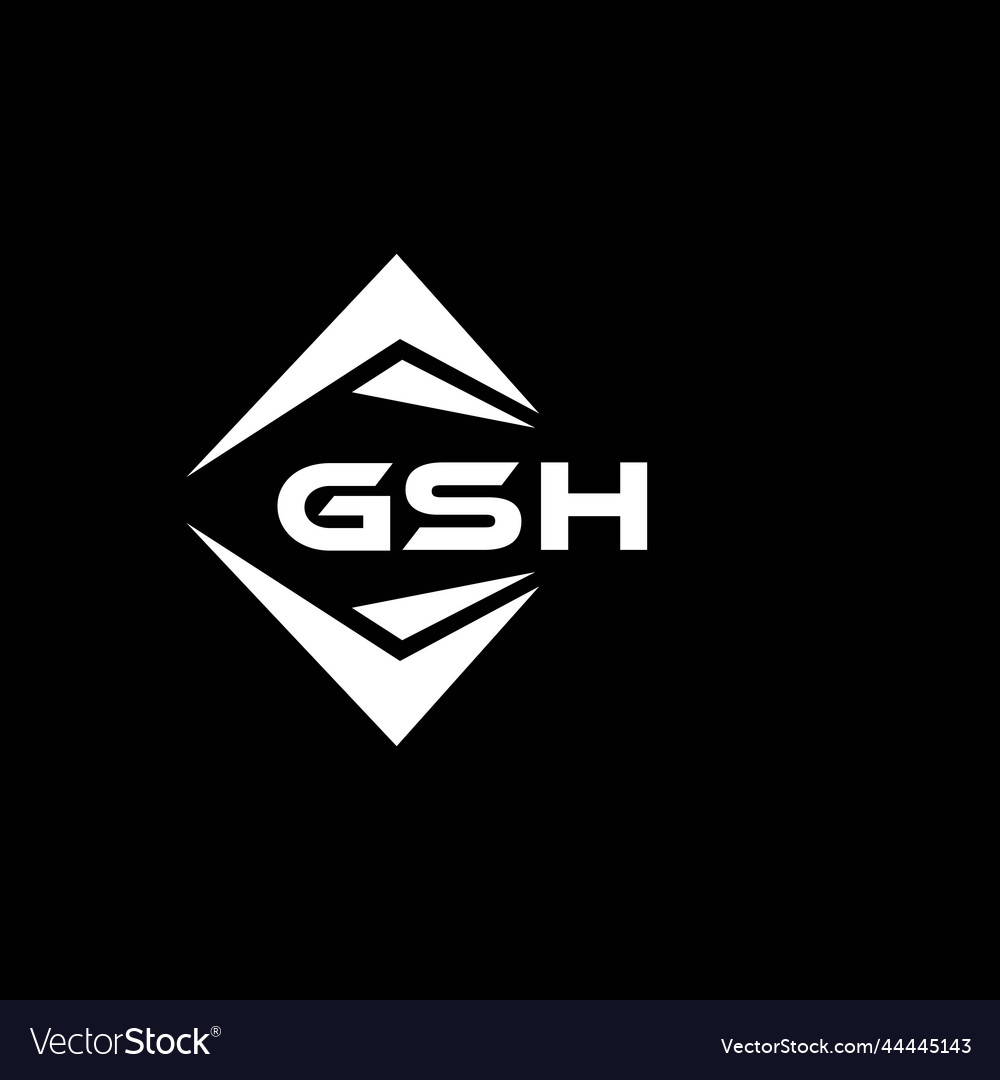 Gsh abstract technology logo design on black