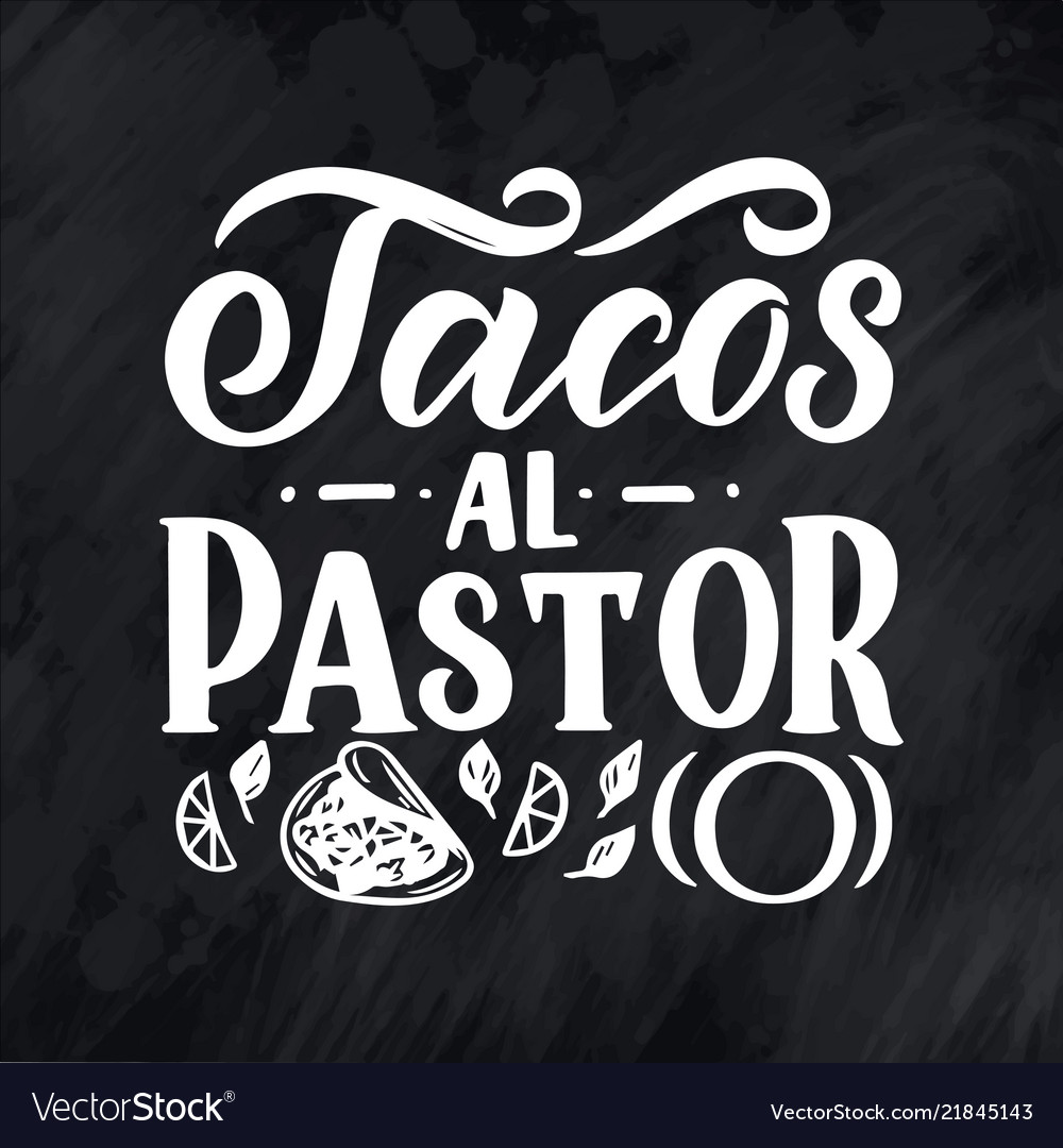 Mexican menu lettering with traditional food names