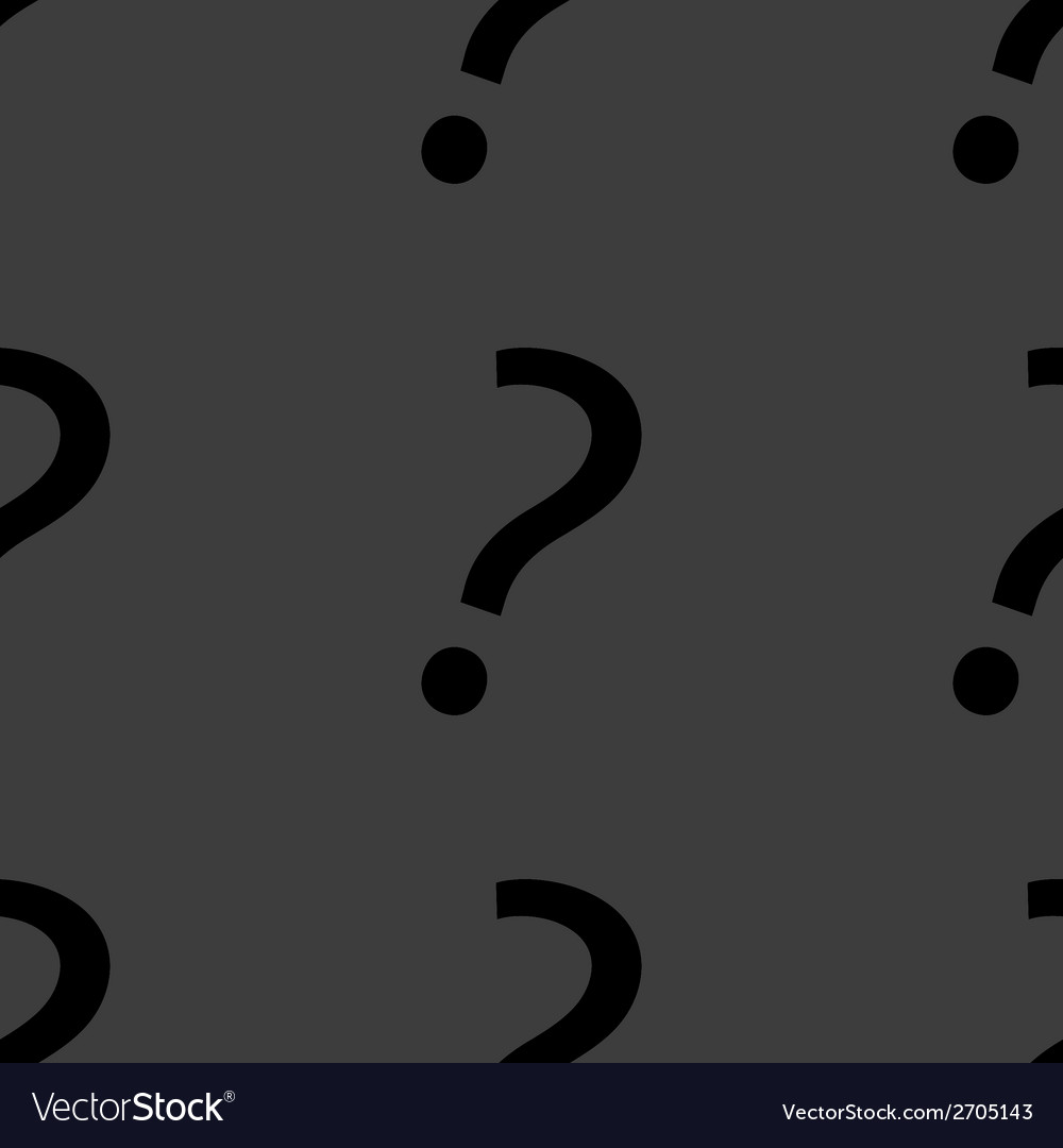 Question mark web icon flat design seamless gray