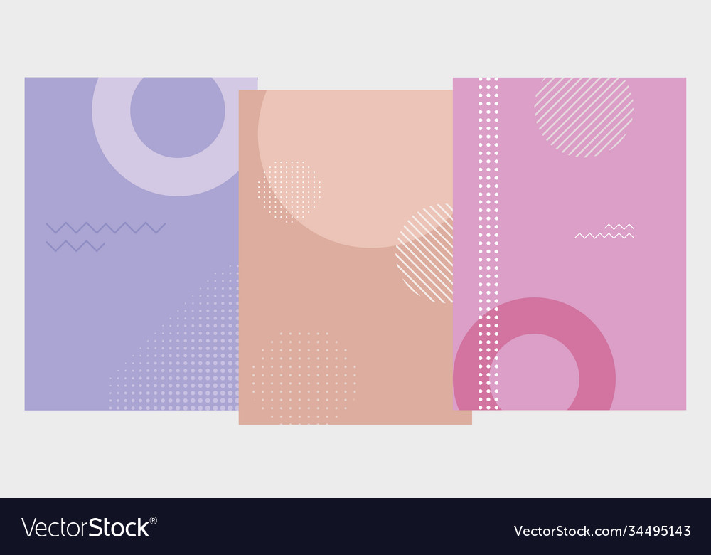 Set abstract color geometric background