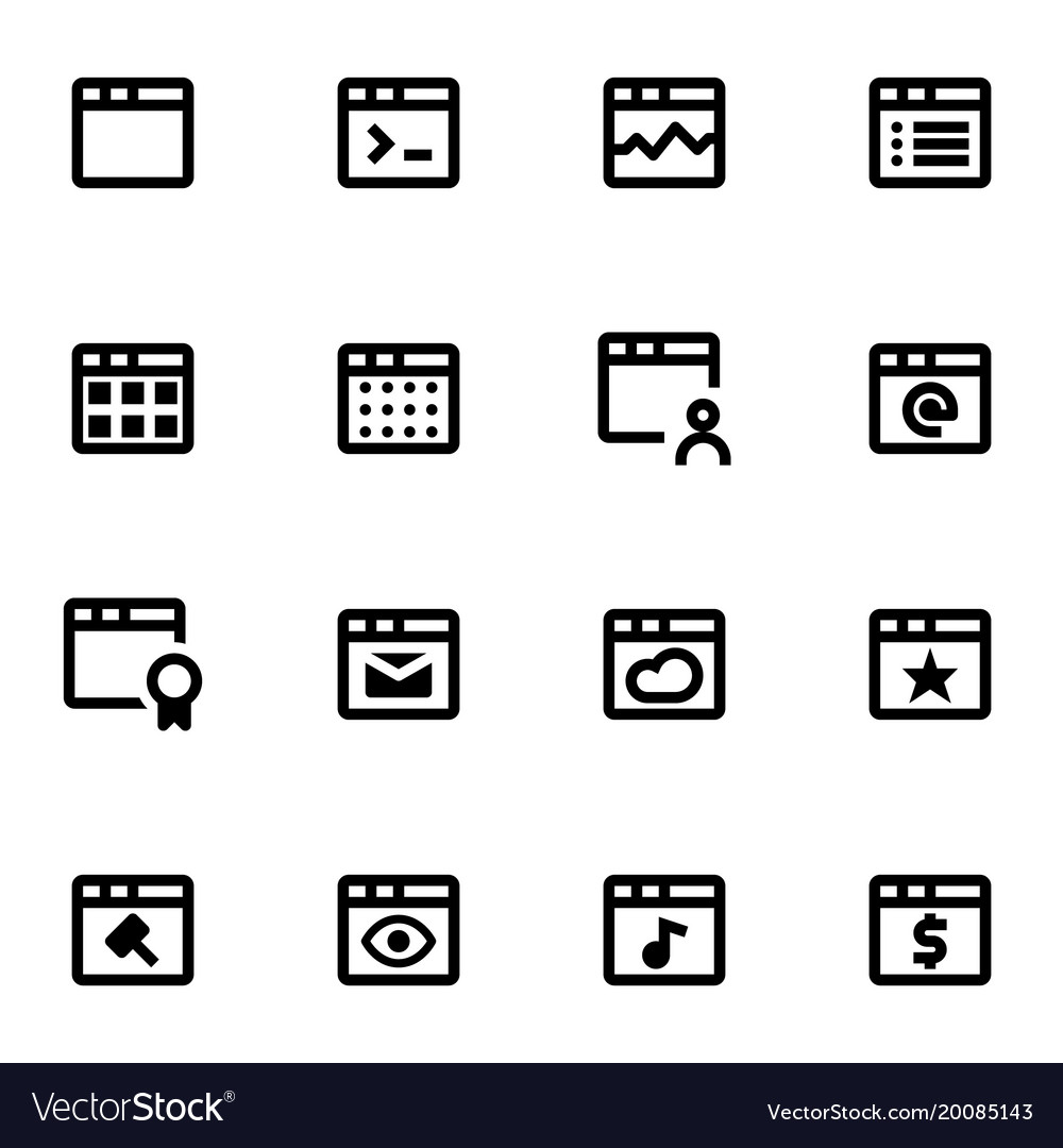 Set of application icons