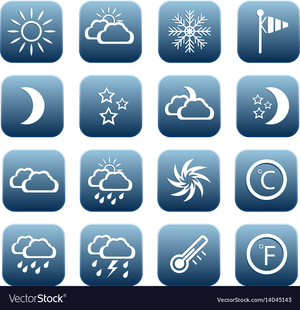 Set of weather icons Royalty Free Vector Image