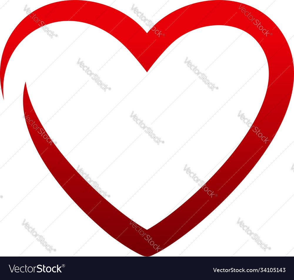 Simple heart logo designs template love