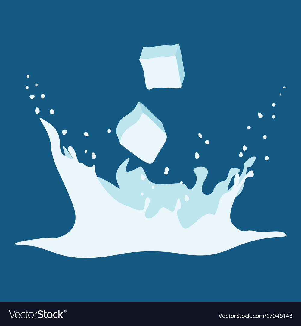 Splash of ice water Royalty Free Vector Image - VectorStock