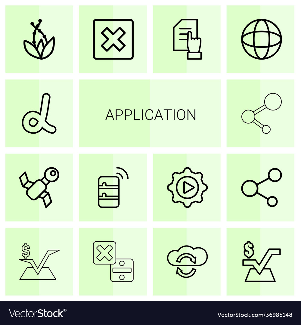 14 application icons