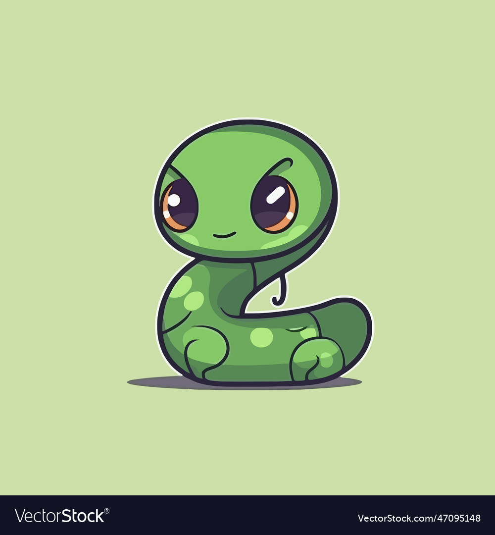 99 - 223cute kawaii snake chibi mascot cartoon