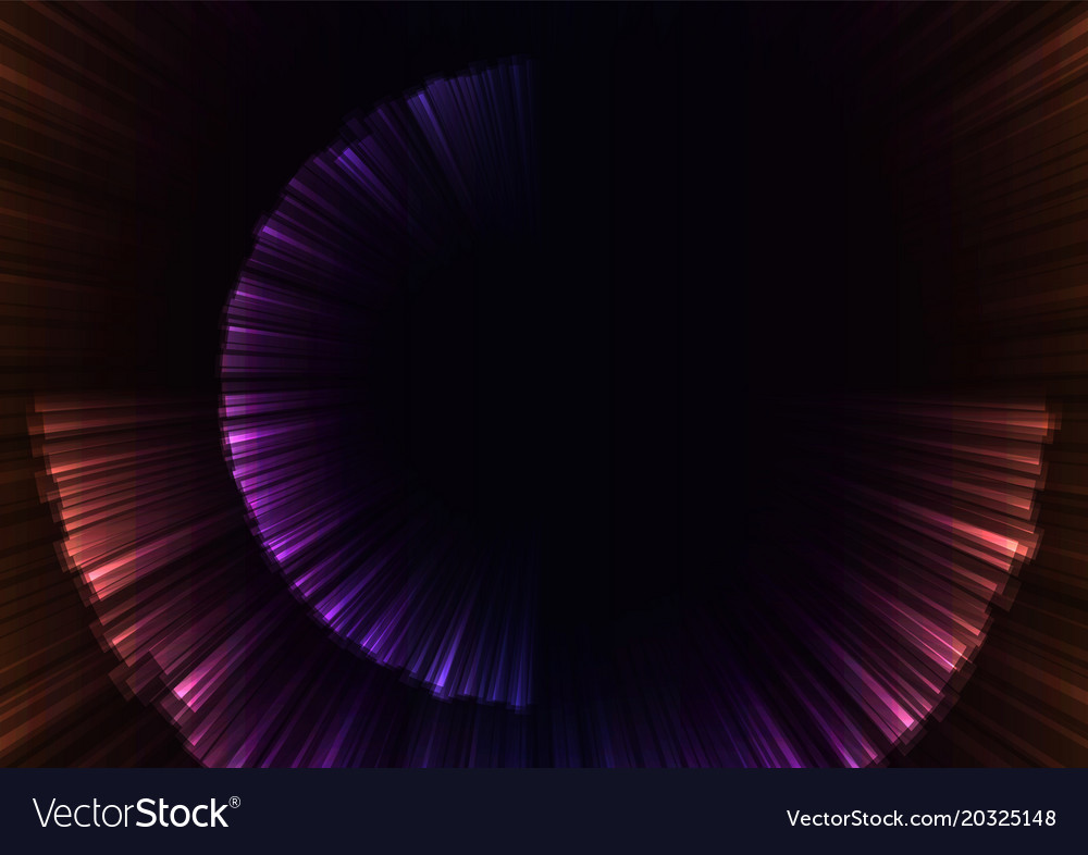 Abstract digital shell grow in dark background