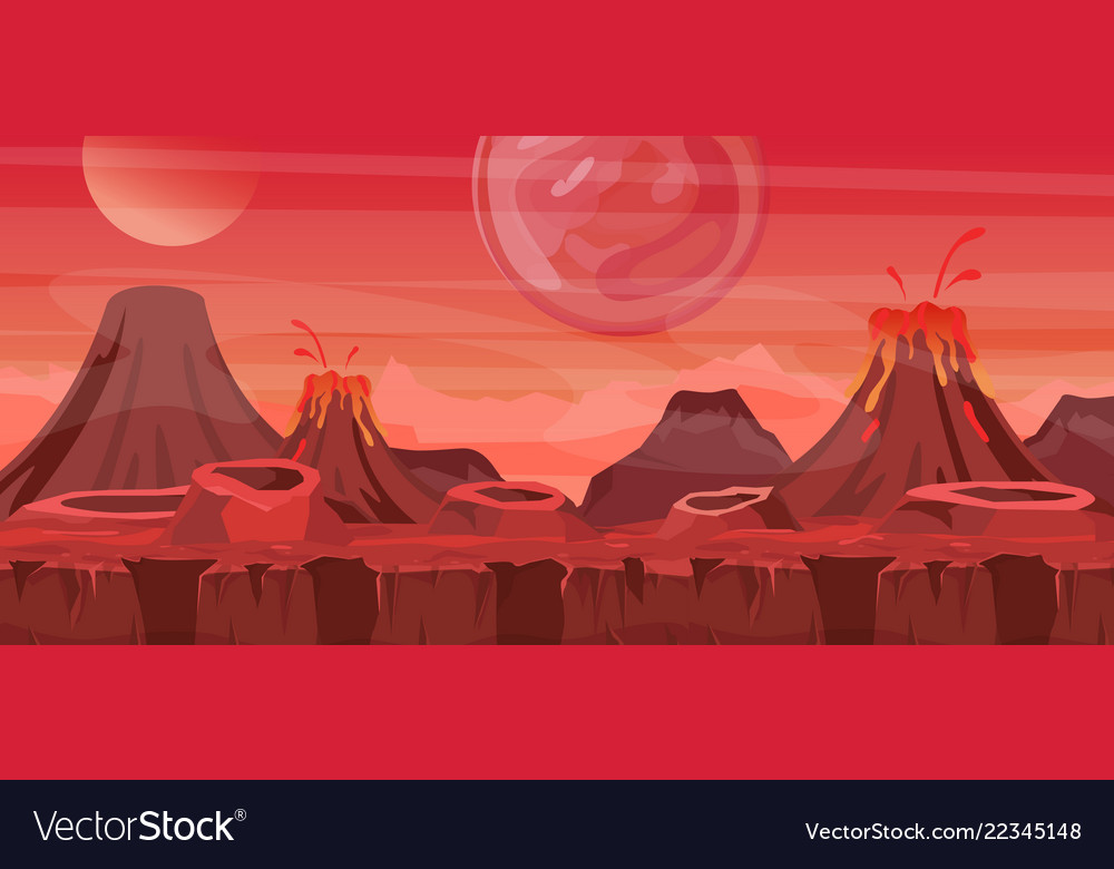 Beautiful alien landscape Royalty Free Vector Image