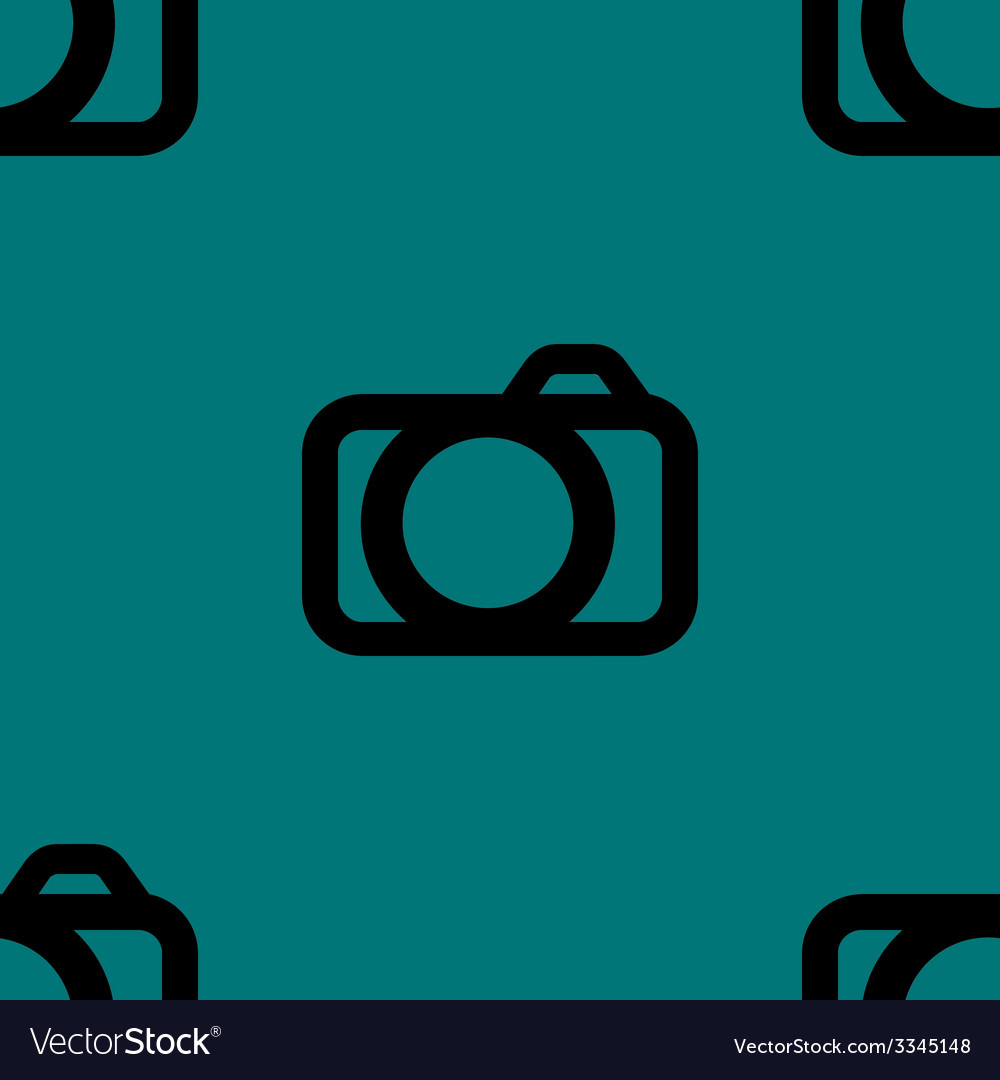 Camera web icon flat design seamless pattern