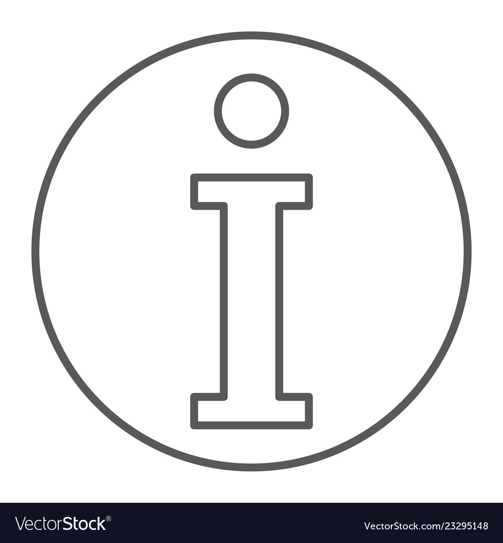 Info thin line icon help and inform information