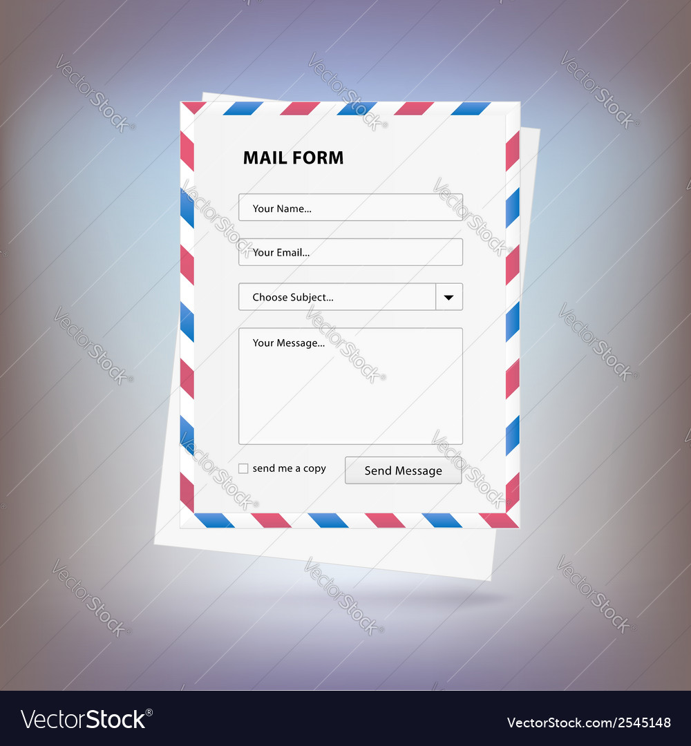 Mail form to send a message from the site