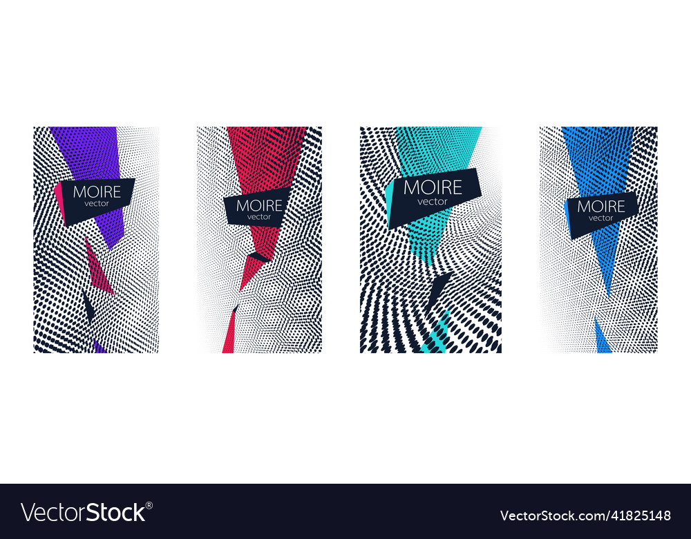 Moire pattern dots abstract backgrounds vector image Moire pattern dots abstract backgrounds