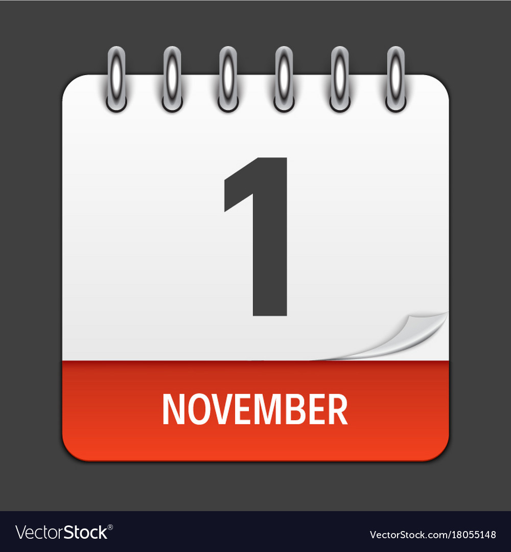 November 1 calendar daily icon