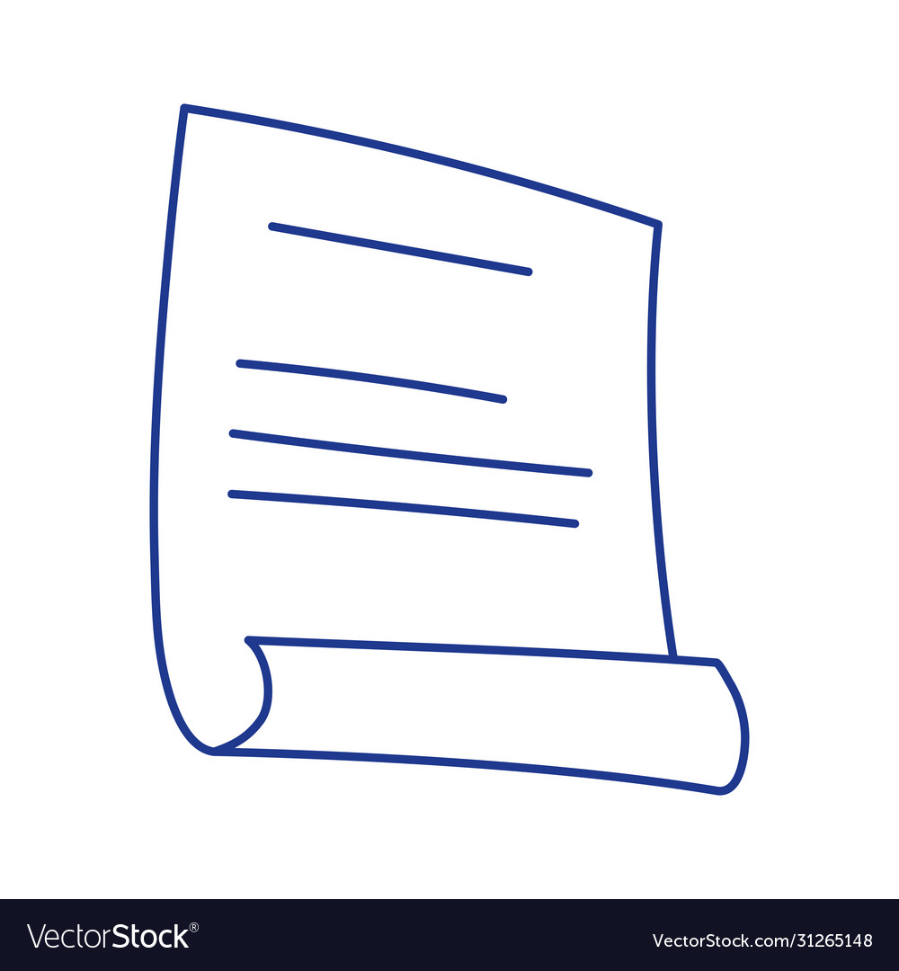 Paper document file page isolated icon design