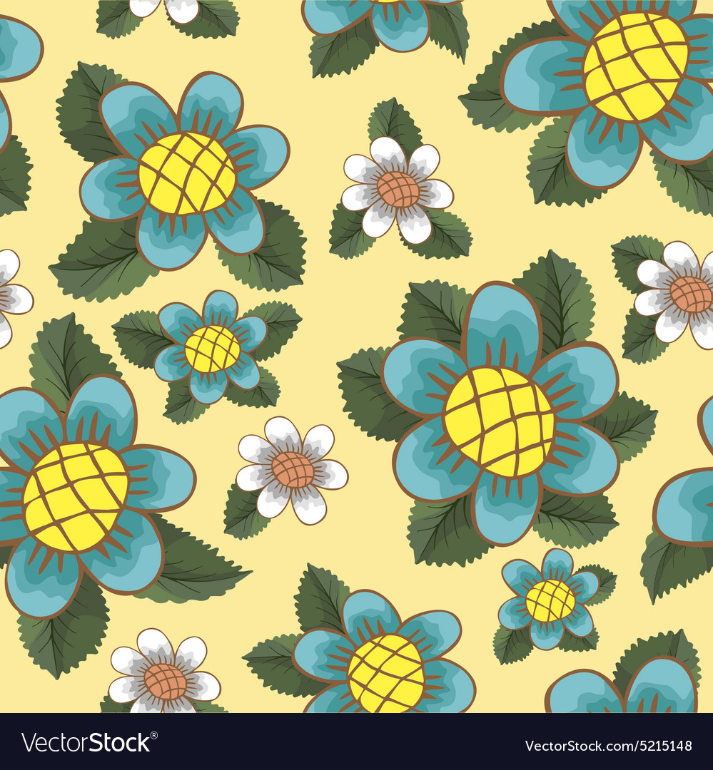 Seamless patterns with flowers